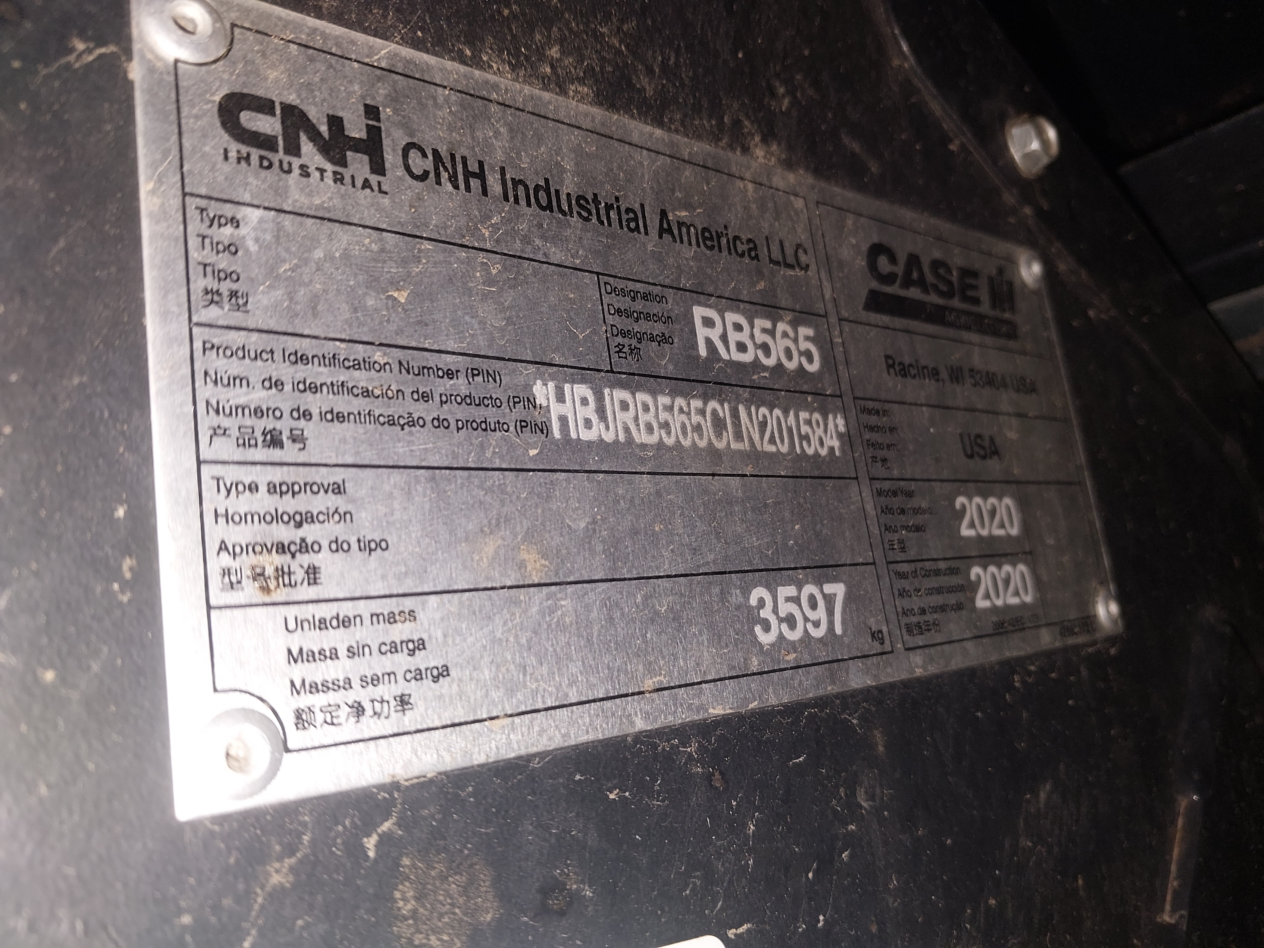 2020 Case IH RB565 Baler/Round