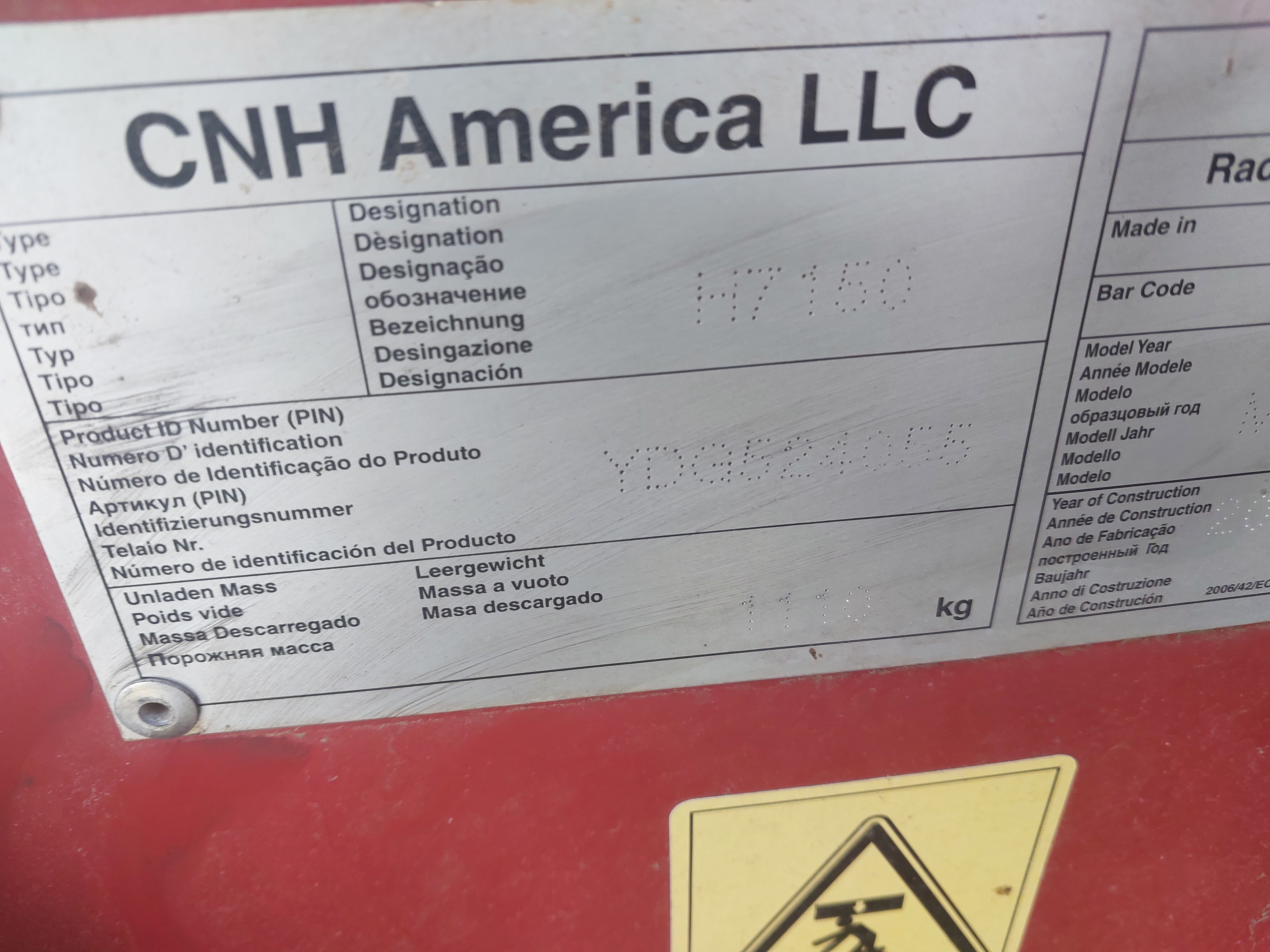 2014 New Holland H7150 Mower Conditioner