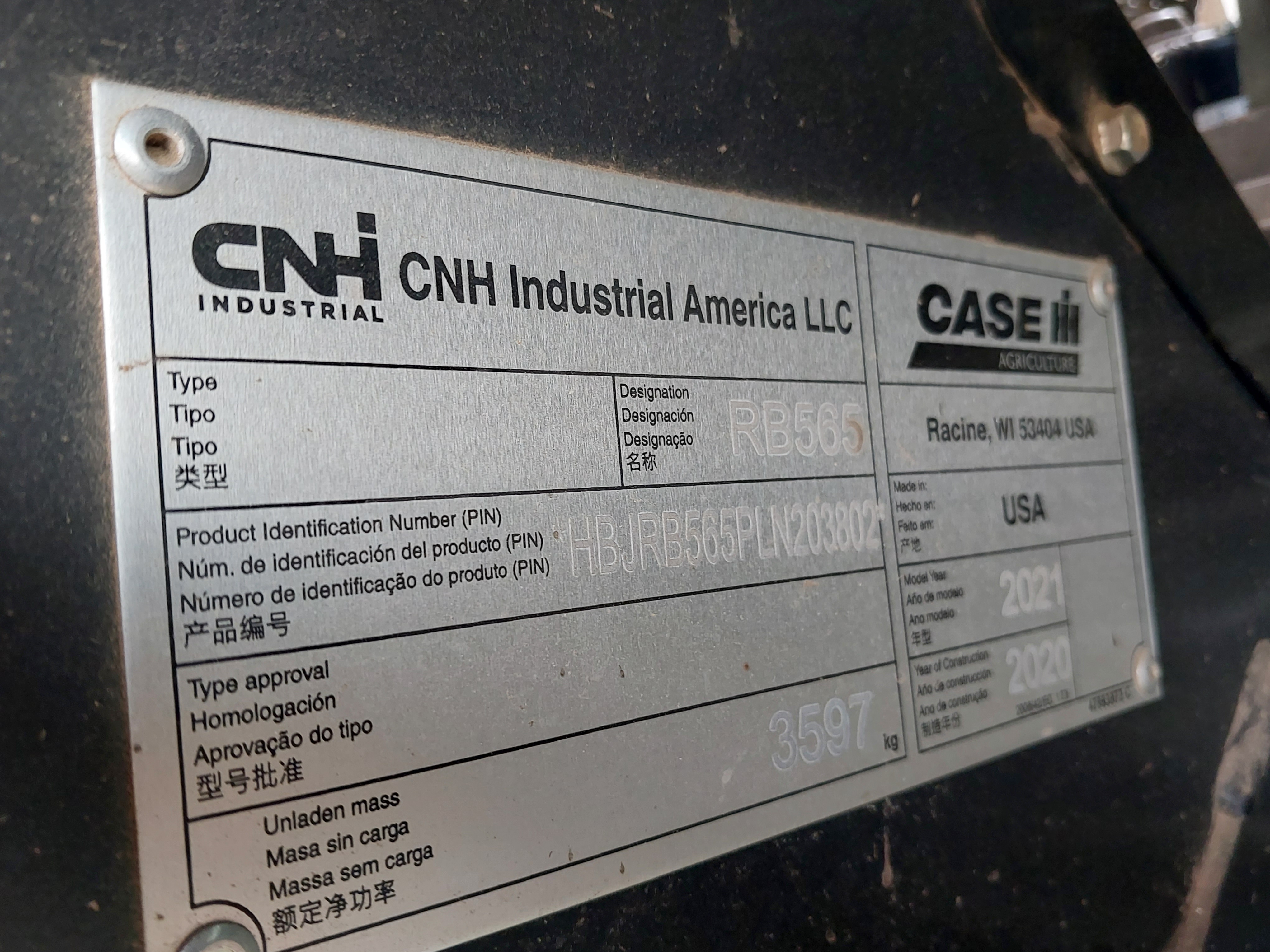 2021 Case IH RB565 Baler/Round