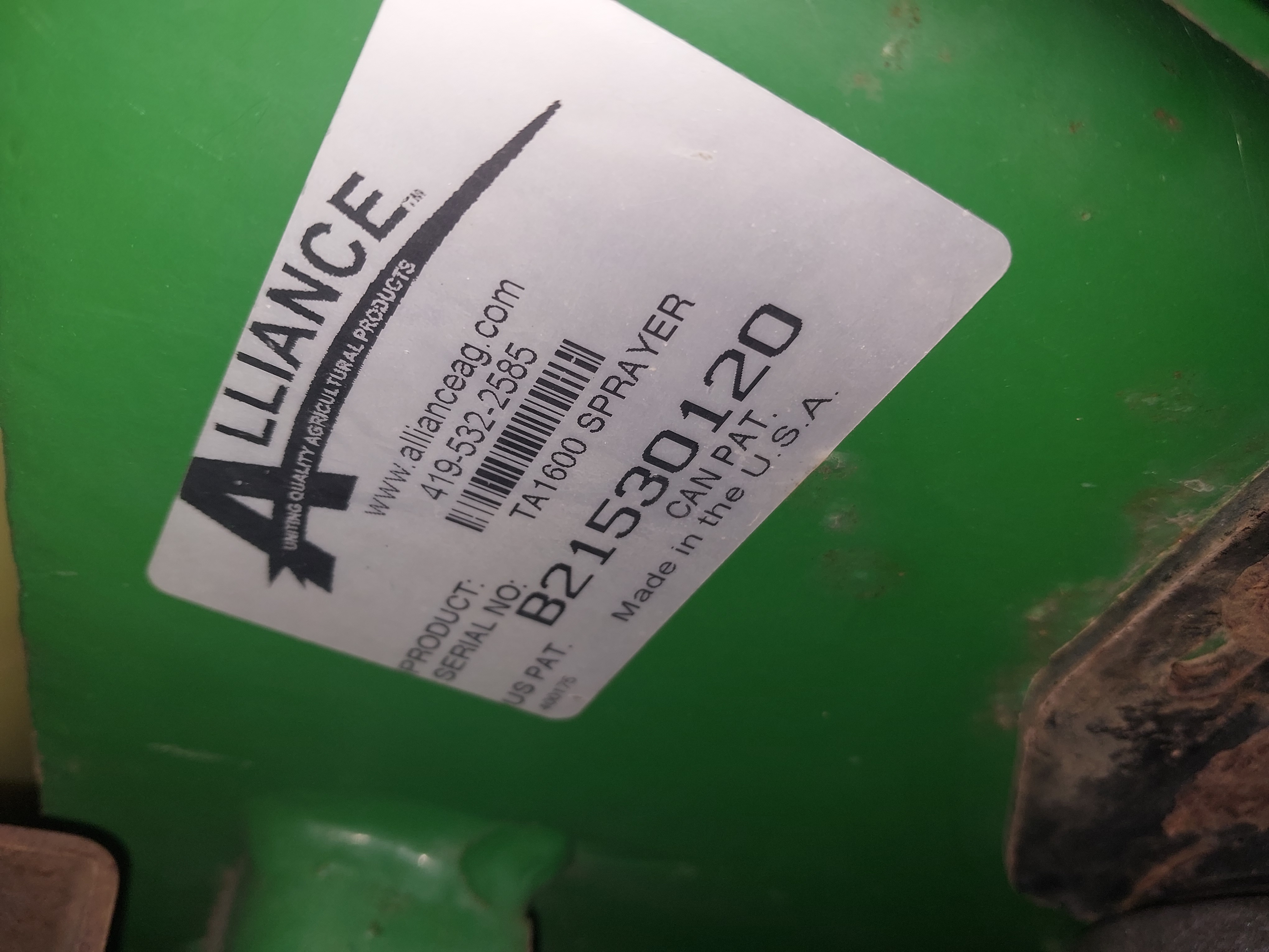 2005 Top Air TA 1600 Sprayer