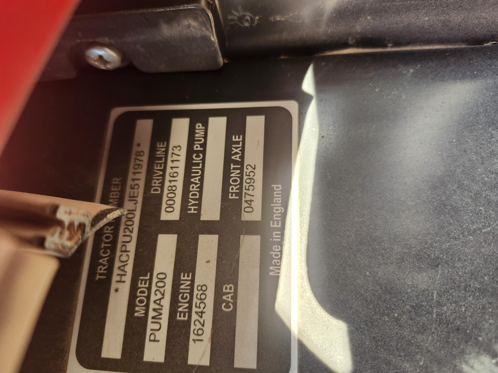 2019 Case IH Puma 200 Tractor