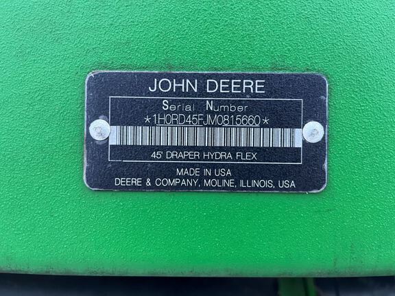 2021 John Deere RD45F Header Combine