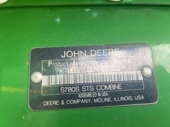 2022 John Deere S780 Combine