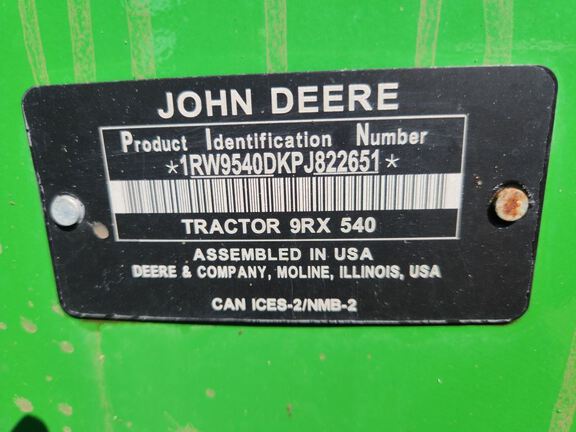 2023 John Deere 9RX 540 Tractor Rubber Track