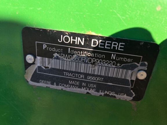 2013 John Deere 9560RT Tractor Rubber Track