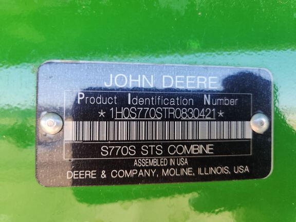 2024 John Deere S770 Combine