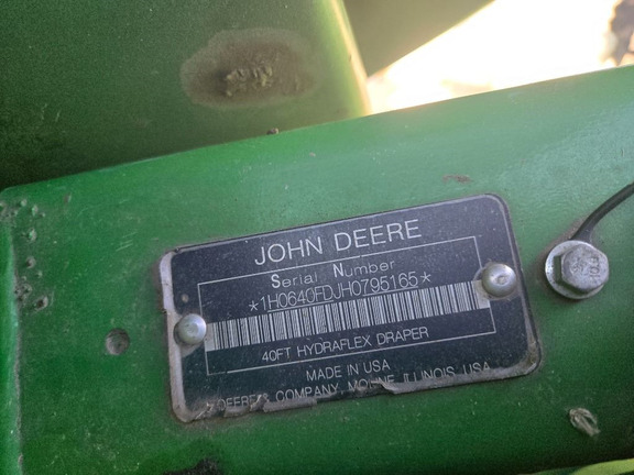 2017 John Deere 640FD Header Combine