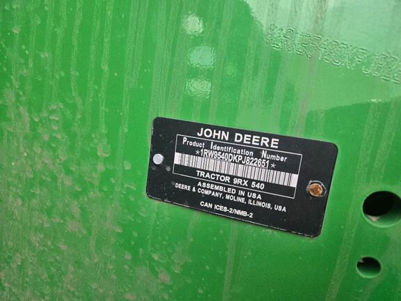 2023 John Deere 9RX 540 Tractor Rubber Track