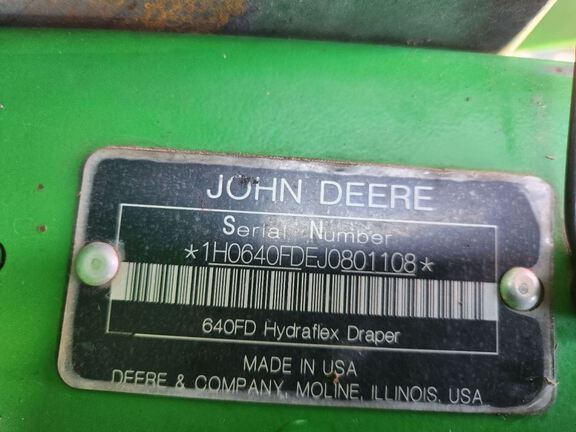 2018 John Deere 640FD Header Combine