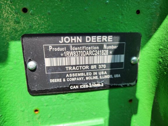 2024 John Deere 8R 370 Tractor