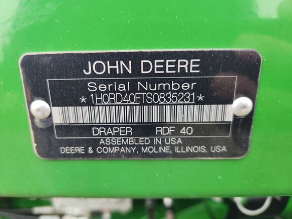 2025 John Deere RD40F Header Combine