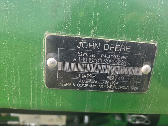 2025 John Deere RD40F Header Combine
