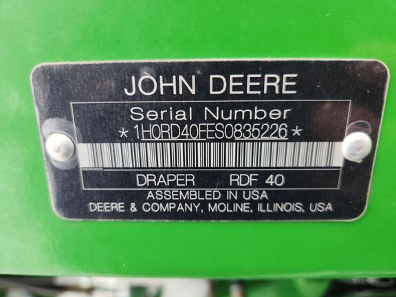 2025 John Deere RD40F Header Combine
