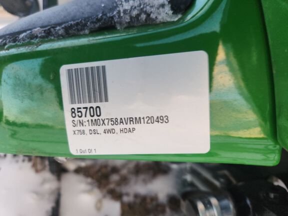 2024 John Deere X758 Garden Tractor