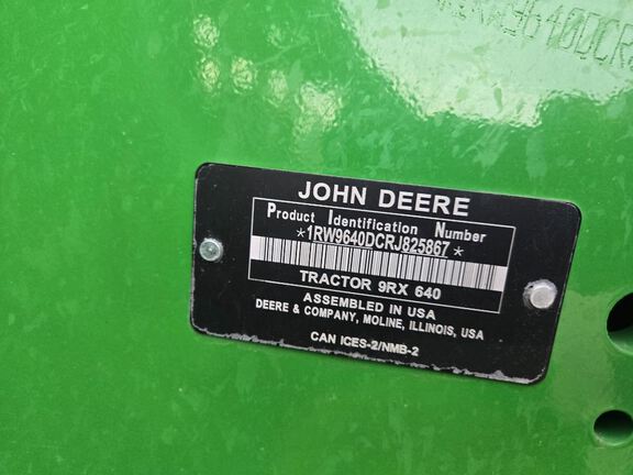 2024 John Deere 9RX 640 Tractor Rubber Track