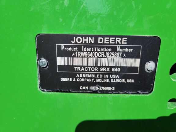 2024 John Deere 9RX 640 Tractor Rubber Track
