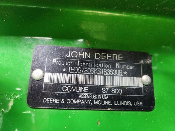 2025 John Deere S7 800 Combine