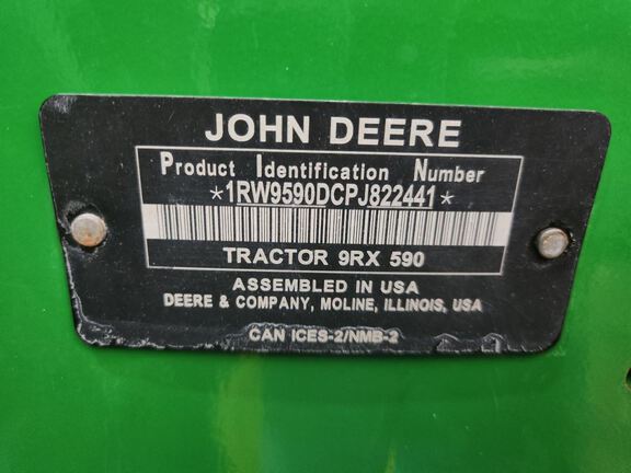 2023 John Deere 9RX 590 Tractor Rubber Track