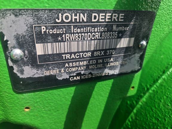 2024 John Deere 8RX 370 Tractor Rubber Track