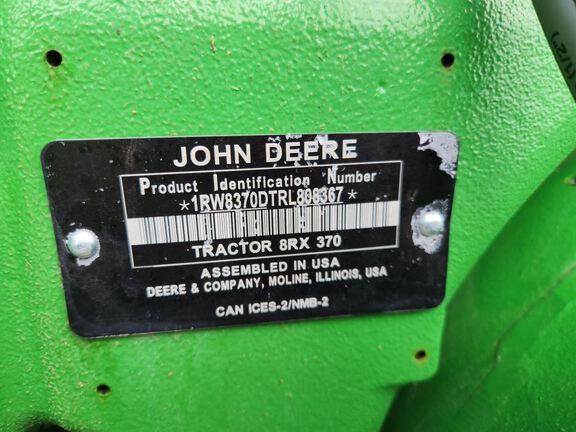2024 John Deere 8RX 370 Tractor Rubber Track