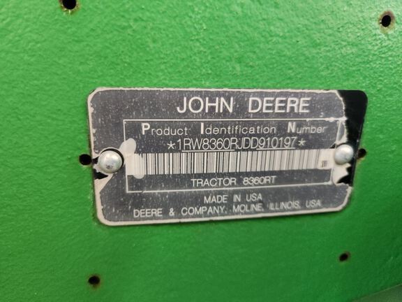 2014 John Deere 8360RT Tractor Rubber Track