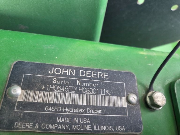 2018 John Deere 645FD Header Combine