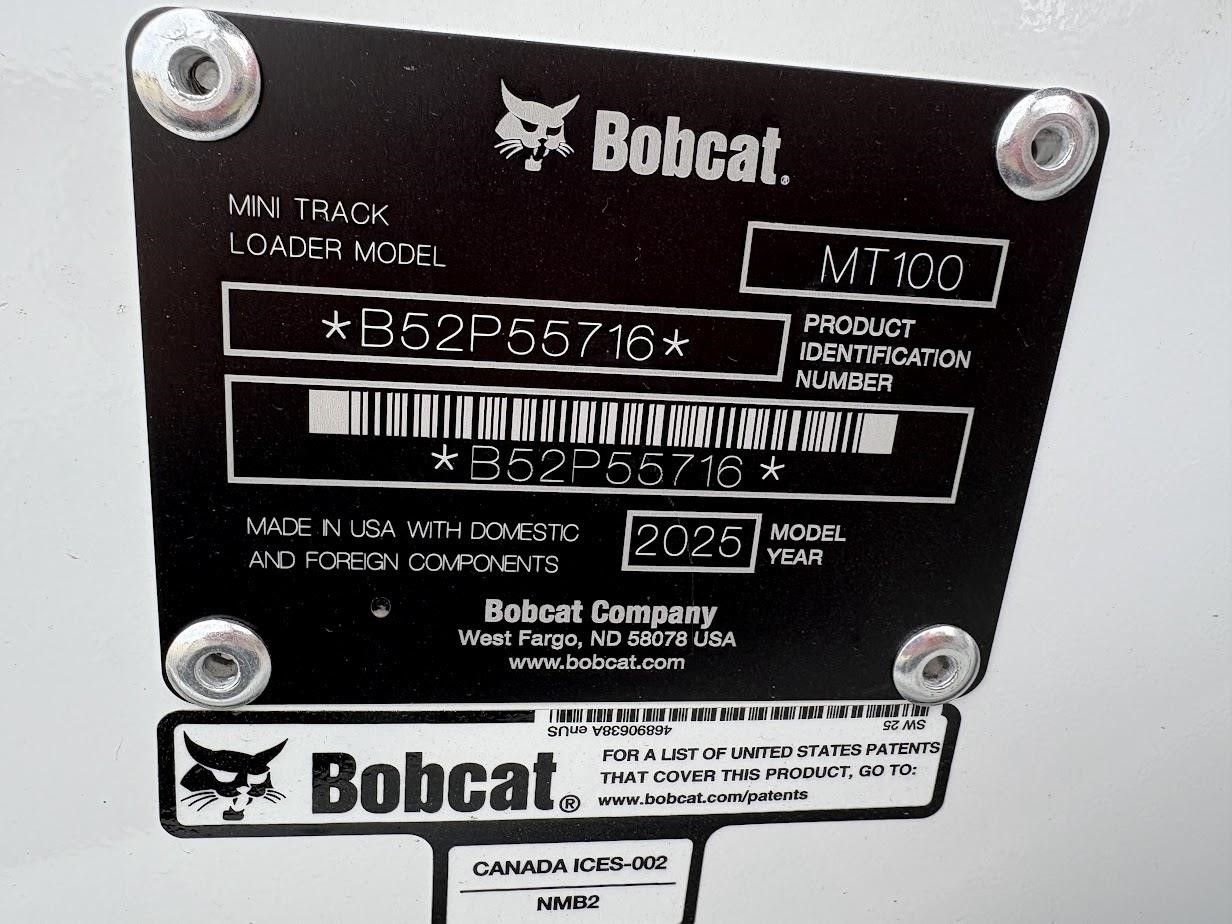 2025 Bobcat MT100 Track Loader