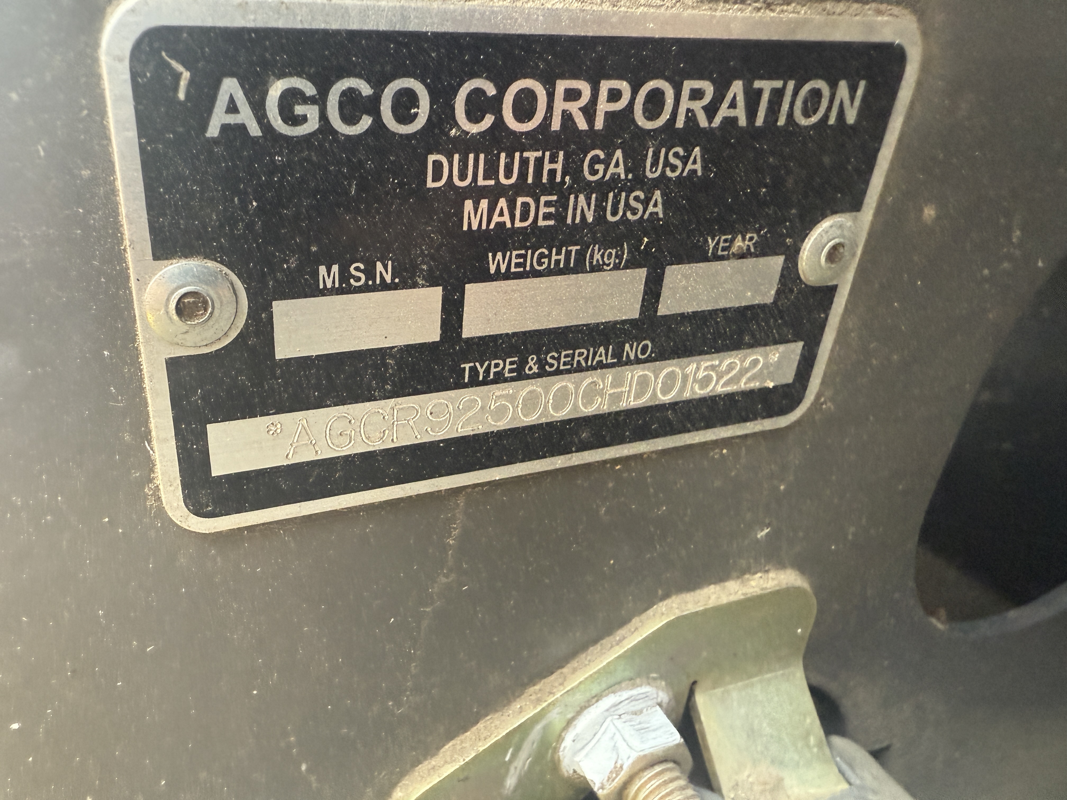 2012 AGCO Gleaner 9250-30 Combine