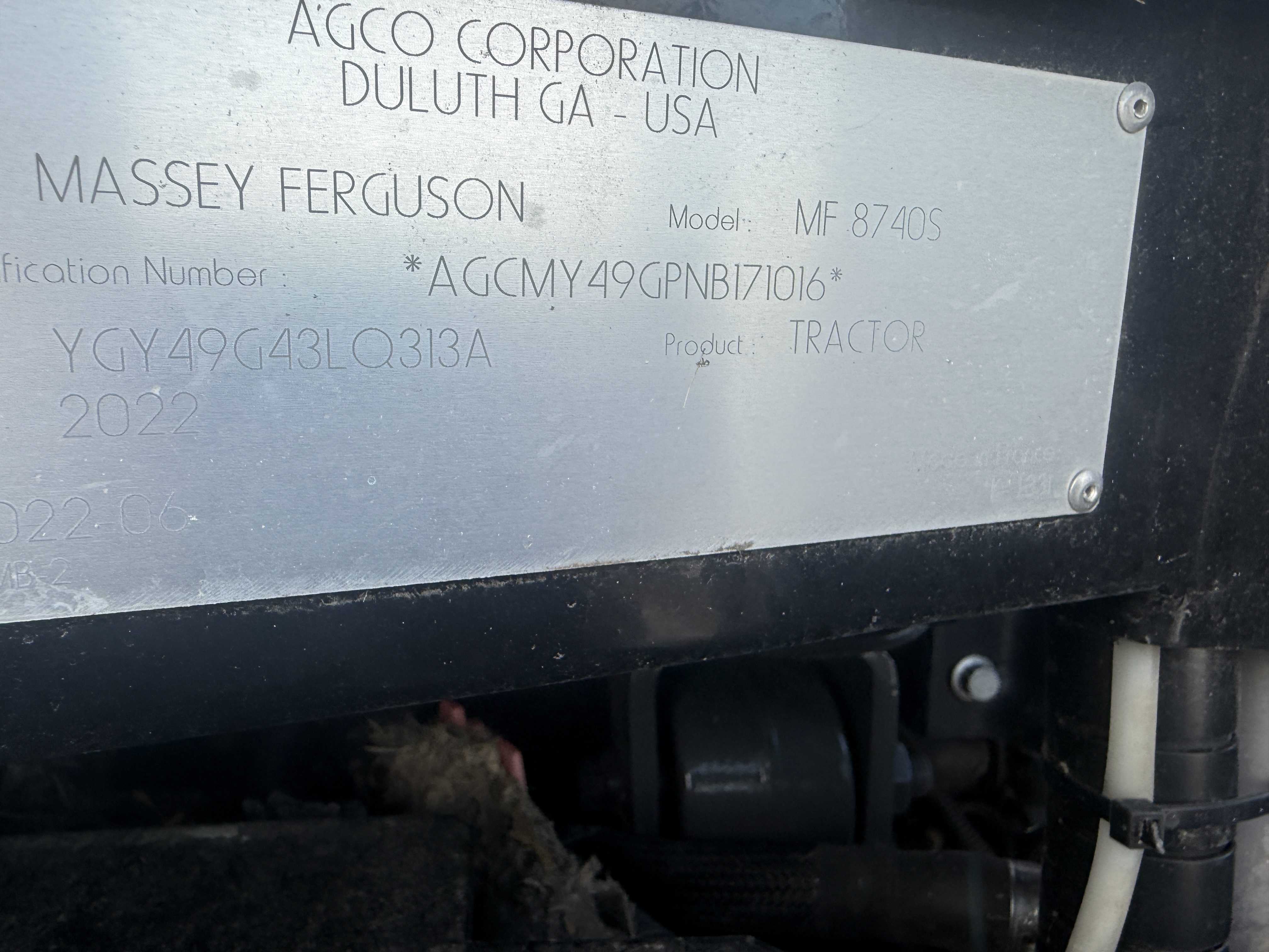 2022 Massey Ferguson 8740 Tractor