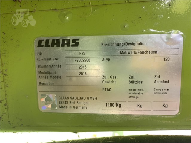 2016 CLAAS DISCO 3200FRC PROFIL Header Combine