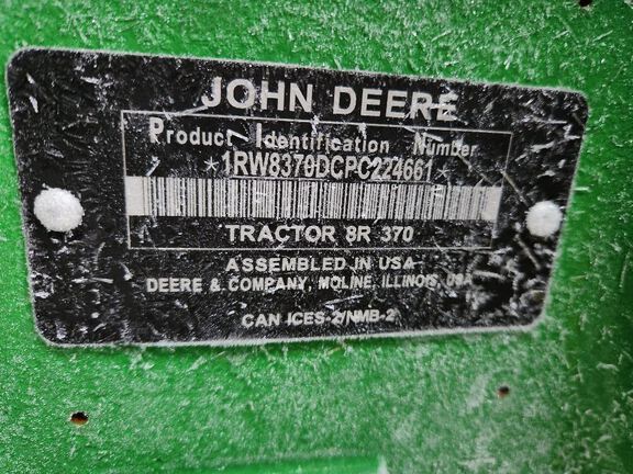 2023 John Deere 8R 370 Tractor