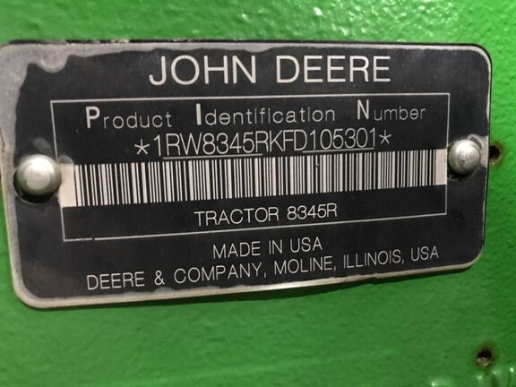 2015 John Deere 8345R Tractor