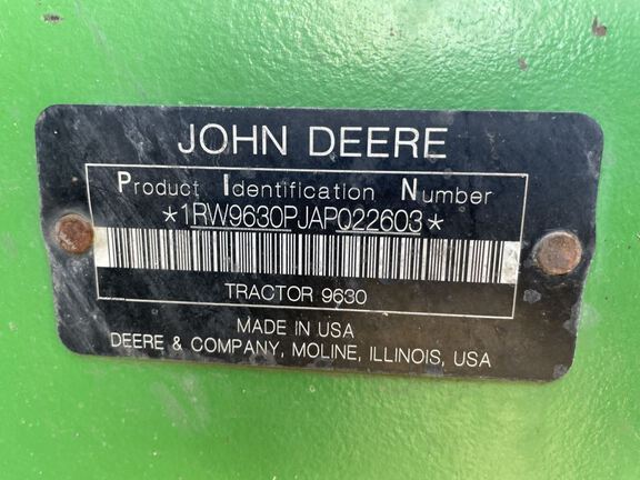 2011 John Deere 9630 Tractor 4WD