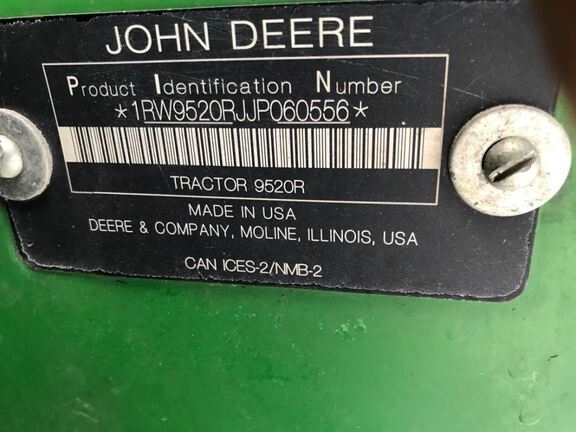 2018 John Deere 9520R Tractor 4WD