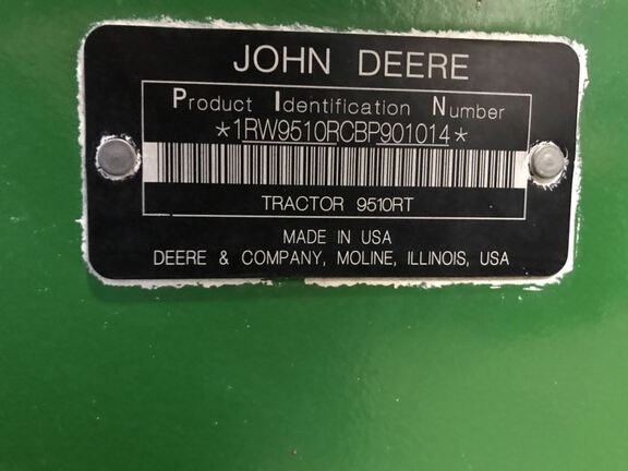 2012 John Deere 9510RT Tractor Rubber Track