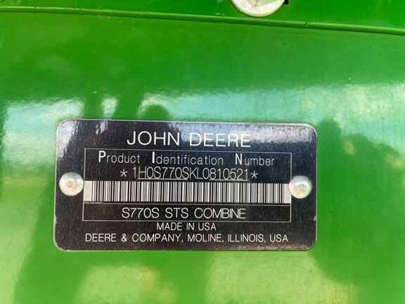 2020 John Deere S770 Combine