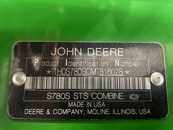 2021 John Deere S780 Combine