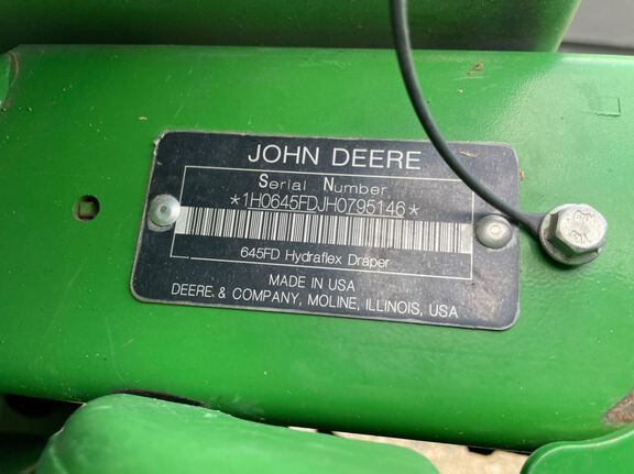 2017 John Deere 645FD Header Combine