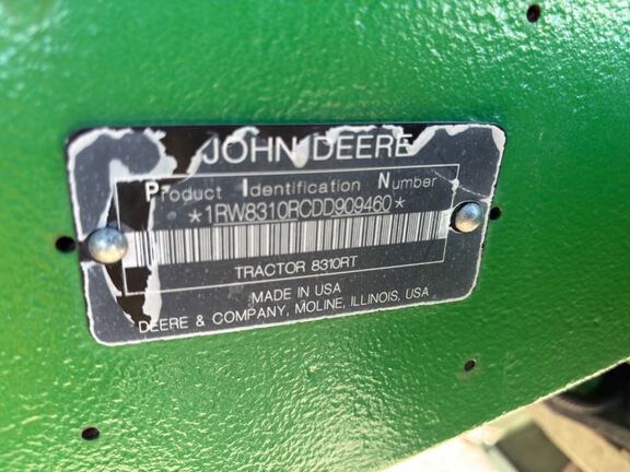 2013 John Deere 8310RT Tractor Rubber Track