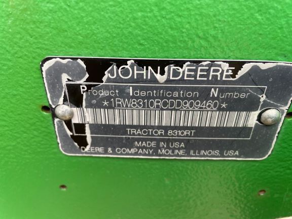2013 John Deere 8310RT Tractor Rubber Track
