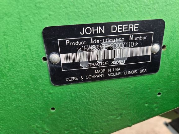 2012 John Deere 8335RT Tractor Rubber Track