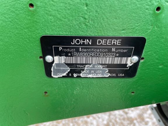 2013 John Deere 8360RT Tractor Rubber Track