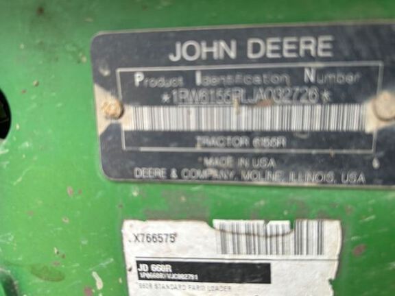 2018 John Deere 6155R Tractor