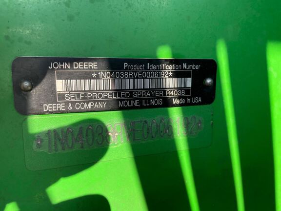 2015 John Deere R4038 Sprayer/High Clearance