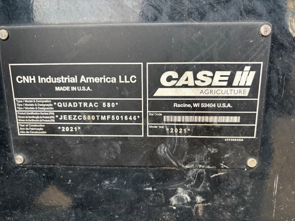 2021 Case 580 QUADTRAC Tractor Rubber Track
