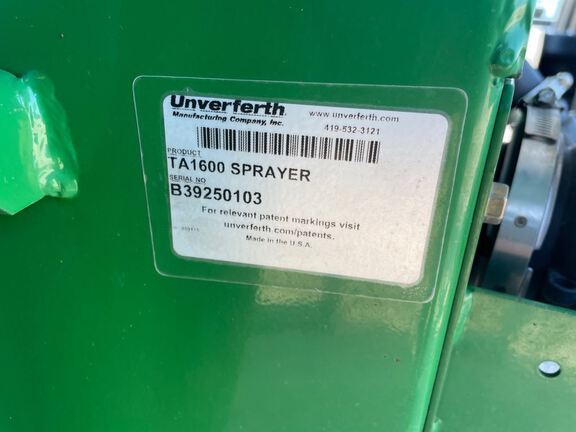 2020 Unverferth TA1600 Sprayer