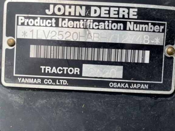 2011 John Deere 2520 Tractor Compact