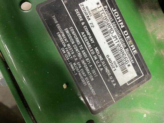 2021 John Deere Z950M Mower/Zero Turn