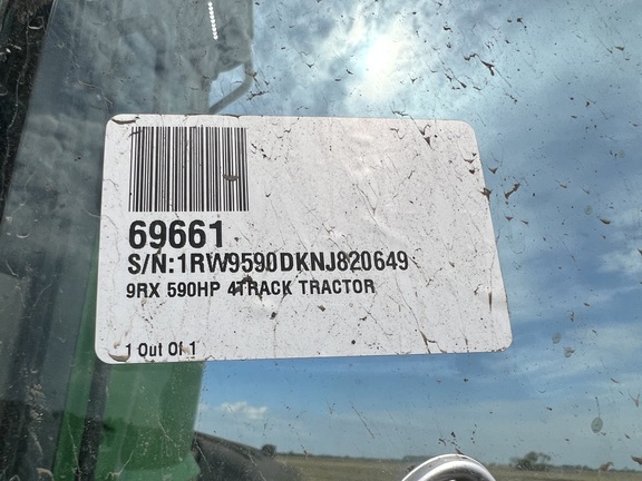 2022 John Deere 9RX 590 Tractor Rubber Track