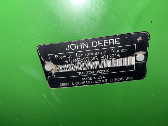 2016 John Deere 9520RX Tractor Rubber Track